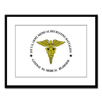 1MRB - M01 - 02 - DUI - 1st Medical Recruiting Battalion (Patriots) - Large Framed Print