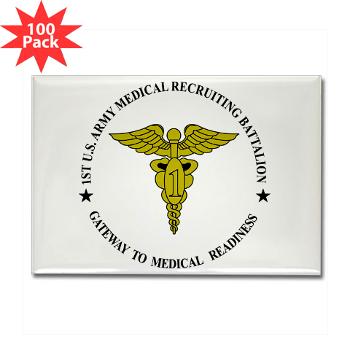 1MRB - M01 - 01 - DUI - 1st Medical Recruiting Battalion (Patriots) - Rectangle Magnet (100 pack)