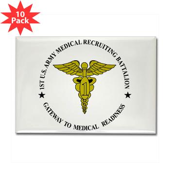 1MRB - M01 - 01 - DUI - 1st Medical Recruiting Battalion (Patriots) - Rectangle Magnet (10 pack)