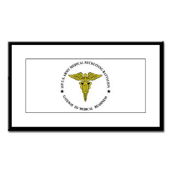 1MRB - M01 - 02 - DUI - 1st Medical Recruiting Battalion (Patriots) - Small Framed Print