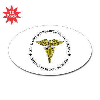 1MRB - M01 - 01 - DUI - 1st Medical Recruiting Battalion (Patriots) - Sticker (Oval 10 pk)