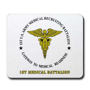 1MRB - M01 - 04 - DUI - 1st Medical Recruiting Battalion (Patriots) with Text - Mousepad