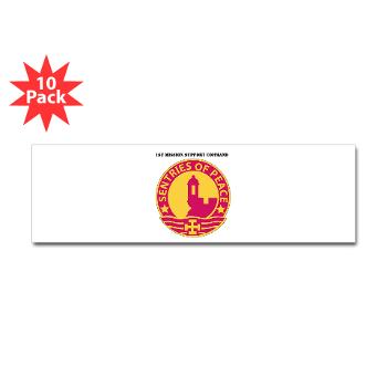1MSC - M01 - 01 - DUI - 1st Mission Support Command with Text - Sticker (Bumper 10 pk)