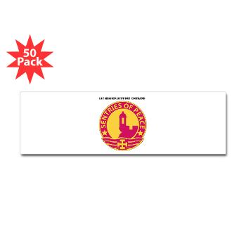 1MSC - M01 - 01 - DUI - 1st Mission Support Command with Text - Sticker (Bumper 50 pk) - Click Image to Close