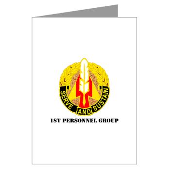 1PG - M01 - 02 - DUI - 1st Personnel Group with Text - Greeting Cards (Pk of 10)