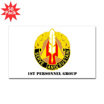 1PG - M01 - 01 - DUI - 1st Personnel Group with Text - Sticker (Rectangle 50 pk)