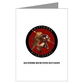 1RBBRB - M01 - 02 - DUI - Baltimore Recruiting Bn with Text Greeting Cards (Pk of 10)