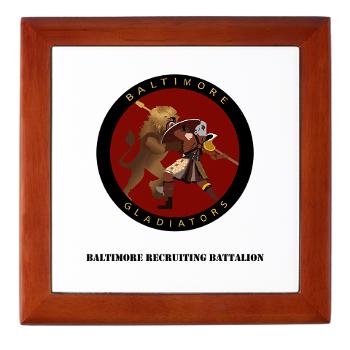 1RBBRB - M01 - 03 - DUI - Baltimore Recruiting Bn with Text Keepsake Box - Click Image to Close
