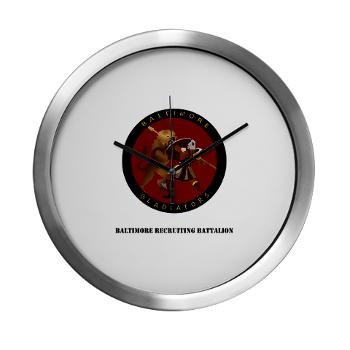 1RBBRB - M01 - 03 - DUI - Baltimore Recruiting Bn with Text Modern Wall Clock