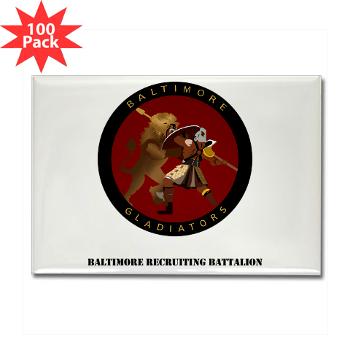 1RBBRB - M01 - 01 - DUI - Baltimore Recruiting Bn with Text Rectangle Magnet (100 pack)