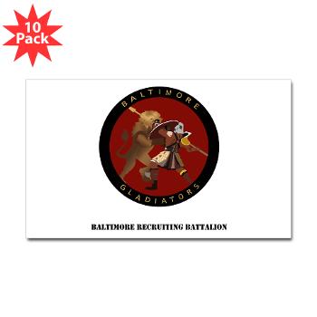 1RBBRB - M01 - 01 - DUI - Baltimore Recruiting Bn with Text Sticker (Rectangle 10 pk)