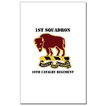 1S10CR - M01 - 02 - DUI - 1st Sqdrn - 10th Cavalry Regt with Text - Mini Poster Print