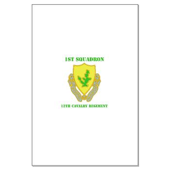 1S12CR - M01 - 02 - DUI - 1st Squadron - 12th Cavalry Regiment with Text - Large Poster