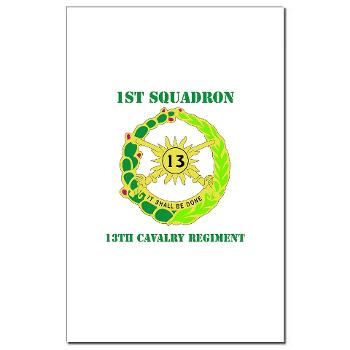 1S13CR - M01 - 02 - DUI - 1st Sqdrn - 13th Cav Regt with Text - Mini Poster Print - Click Image to Close
