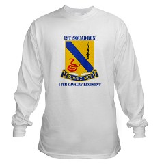 1S14CR - A01 - 03 - DUI - 1st Sqdrn - 14th Cavalry Regt with Text - Long Sleeve T-Shirt - Click Image to Close