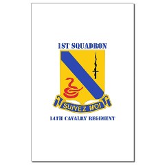 1S14CR - M01 - 02 - DUI - 1st Sqdrn - 14th Cavalry Regt with Text - Mini Poster Print - Click Image to Close