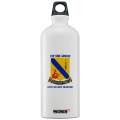 1S14CR - M01 - 03 - DUI - 1st Sqdrn - 14th Cavalry Regt with Text - Sigg Water Bottle 1.0L