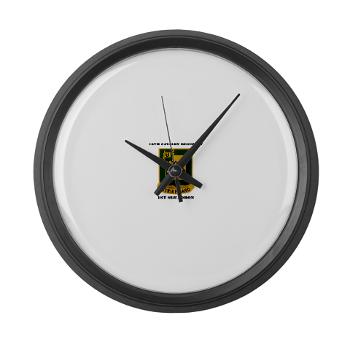 1S16CR - M01 - 03 - DUI - 1st Squadron - 16th Cavalry Regiment with Text - Large Wall Clock