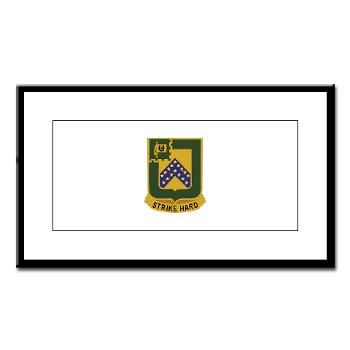1S16CR - M01 - 02 - DUI - 1st Squadron - 16th Cavalry Regiment with Text - Small Framed Print