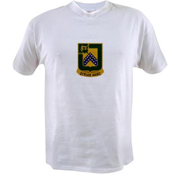 1S16CR - A01 - 04 - DUI - 1st Squadron - 16th Cavalry Regiment with Text - Value T-shirt