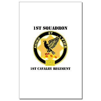 1S1CR - M01 - 02 - DUI - 1st Squadron - 1st Cavalry Regiment with Text - Mini Poster Print - Click Image to Close