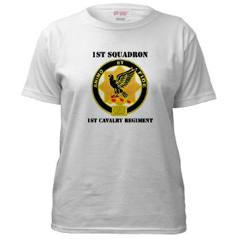 1S1CR - A01 - 04 - DUI - 1st Squadron - 1st Cavalry Regiment with Text - Women's T-Shirt