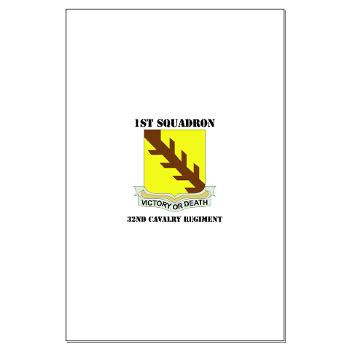 1S32CR - M01 - 02 - DUI - 1st Sqdrn - 32nd Cavalry Regiment with Text Large Poster