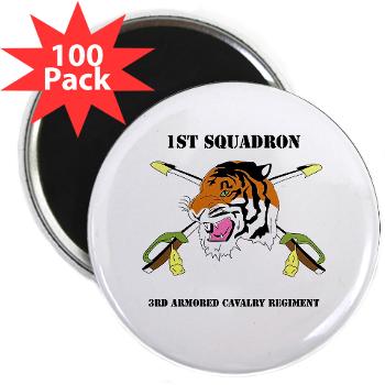 1S3ACR - M01 - 01 - DUI - 1st Sqdrn - 3rd ACR with text - 2.25" Magnet (100 pack) - Click Image to Close