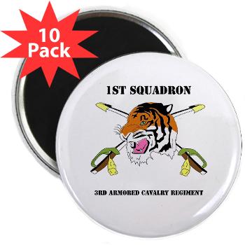 1S3ACR - M01 - 01 - DUI - 1st Sqdrn - 3rd ACR with text - 2.25" Magnet (10 pack) - Click Image to Close