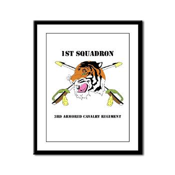 1S3ACR - M01 - 02 - DUI - 1st Sqdrn - 3rd ACR with text - Framed Panel Print - Click Image to Close