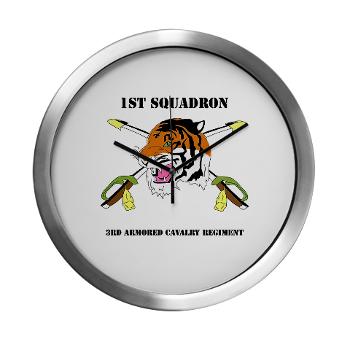 1S3ACR - M01 - 03 - DUI - 1st Sqdrn - 3rd ACR with text - Modern Wall Clock - Click Image to Close