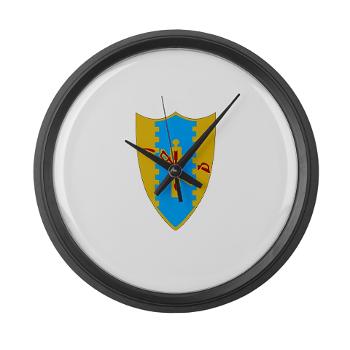1S4CR - M01 - 03 - DUI - 1st Squadron - 4th Cavalry Regiment with text - Large Wall Clock - Click Image to Close