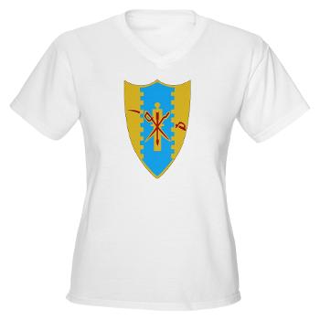 1S4CR - A01 - 04 - DUI - 1st Squadron - 4th Cavalry Regiment with text - Women's V-Neck T-Shirt - Click Image to Close