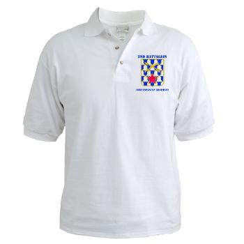 2B16IR - A01 - 04 - DUI - 2nd Battalion - 16th Infantry Regiment with Text - Golf Shirt - Click Image to Close