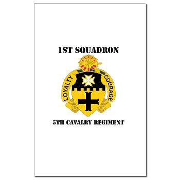 1S5CR - M01 - 02 - DUI - 1st Squadron - 5th Cavalry Regiment with Text - Mini Poster Print