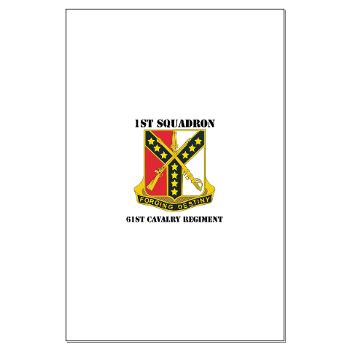 1S61R - M01 - 02 - DUI - 1st Sqdrn - 61st Cavalry Regt with Text - Large Poster