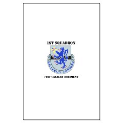 1S71CR - M01 - 02 - DUI - 1st Squadron - 71st Cavalry Regiment with Text Large Poster