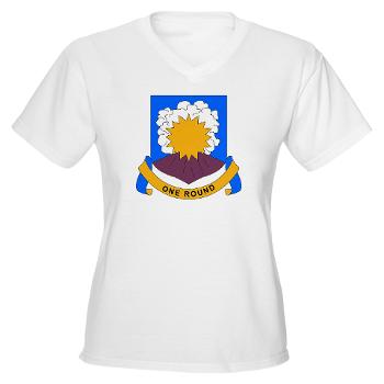1S75CR - A01 - 04 - DUI - 1st Squadron - 75th Cavalry Regiment Women's V-Neck T-Shirt