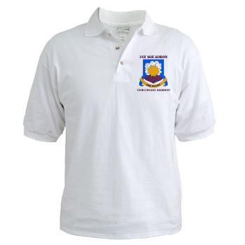 1S75CR - A01 - 04 - DUI - 1st Squadron - 75th Cavalry Regiment with Text Golf Shirt