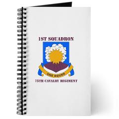 1S75CR - M01 - 02 - DUI - 1st Squadron - 75th Cavalry Regiment with Text Journal