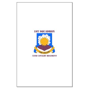 1S75CR - M01 - 02 - DUI - 1st Squadron - 75th Cavalry Regiment with Text Large Poster