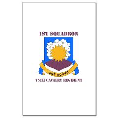 1S75CR - M01 - 02 - DUI - 1st Squadron - 75th Cavalry Regiment with Text Mini Poster Print