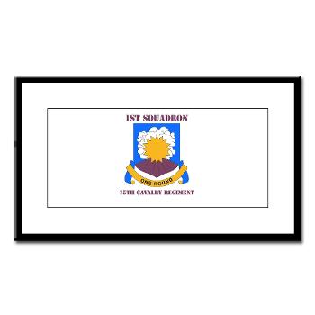 1S75CR - M01 - 02 - DUI - 1st Squadron - 75th Cavalry Regiment with Text Small Framed Print