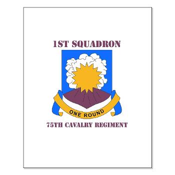 1S75CR - M01 - 02 - DUI - 1st Squadron - 75th Cavalry Regiment with Text Small Poster