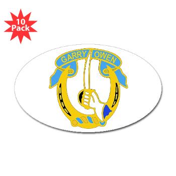 1S7CR - M01 - 01 - DUI - 1st Squadron - 7th Cavalry Regiment - Sticker (Oval 10 pk)
