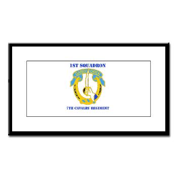 1S7CR - M01 - 02 - DUI - 1st Squadron - 7th Cavalry Regiment with Text - Small Framed Print - Click Image to Close