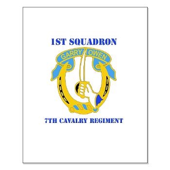 1S7CR - M01 - 02 - DUI - 1st Squadron - 7th Cavalry Regiment with Text - Small Poster