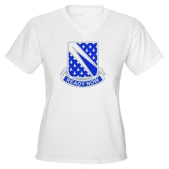 1S89CR - A01 - 04 - DUI - 1st Sqdrn - 89th Cavalry Regt Women's V-Neck T-Shirt
