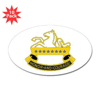 1S8CR - M01 - 01 - DUI - 1st Squadron - 8th Cavalry Regiment - Sticker (Oval 10 pk)