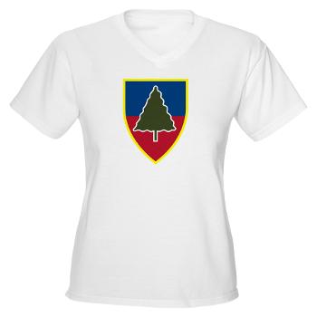 1S91IR - A01 - 04 - 1st Squadron 91st Infantry Regiment with Text - Women's V-Neck T-Shirt